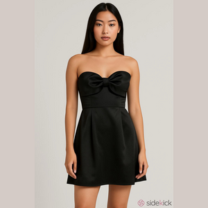 Saints + Secret Elegant Black Strapless Dress